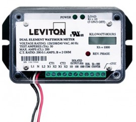 Leviton 7B101-S01 Single Element Mini Meter OEM Module 1P/2W 120V LCD Display 100A CT Required-