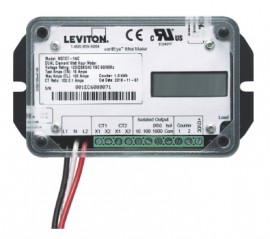 Leviton MDTCT-1NC GEN3 Dual-Element Mini Meter, 1 kWh, 100 A-