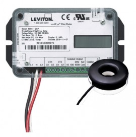 Leviton MSNCT-2SP GEN3 Mini-compteur &amp;agrave; &amp;eacute;l&amp;eacute;ment unique, 0.1 kWh, 200 A-