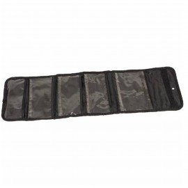 Lisle 82860 Roll-Up Pouch for Multimeter Accessory Kit, Black/Clear-