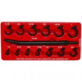 Lock Technologies LT1920 Line Wrench Set, SAE, 14-piece-