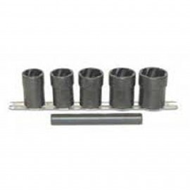 Lock Technologies LT4400 Ensemble de douilles d'extraction h&amp;eacute;lico&amp;iuml;dales, entra&amp;icirc;nement 1/2&amp;quot;, lot de 6-