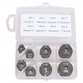 Lock Technologies LT991 Ensemble de tarauds pour raccords de conduite &amp;agrave; extr&amp;eacute;mit&amp;eacute; creuse, lot de 8-