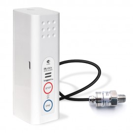 LoggerFlex BLTPRS-001K BLOCK Enregistreur de donn&amp;eacute;es WiFi et alarme pour la pression des fluides 0 &amp;agrave; 1 MPa (0&amp;ndash;1000 kPa / 0&amp;ndash;10 bar) et la surveillance de la temp&amp;eacute;rature-