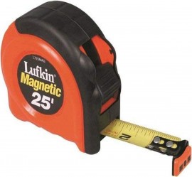 Lufkin L725MAG Yellow Clad Magnetic Tape Measure, 1&amp;quot; x 25', A5 blade-