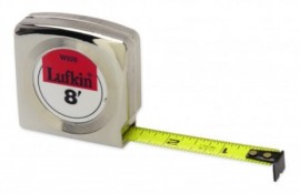 Lufkin W9210 Mezurall Chrome Case Yellow Clad Power Return Tape Measure, &amp;frac12;&amp;quot; x 10&#039;-