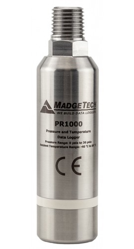 MadgeTech PR1000Ex-100G-KR Enregistreur de donn&amp;eacute;es de pression et de temp&amp;eacute;rature &amp;agrave; s&amp;eacute;curit&amp;eacute; intrins&amp;egrave;que avec bouchon d'extr&amp;eacute;mit&amp;eacute; &amp;agrave; anneau porte-cl&amp;eacute;s, 0 &amp;agrave; 100 PSIG-
