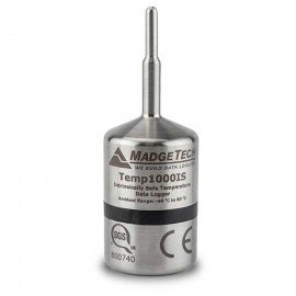 MadgeTech Temp1000IS-2 Submersible Intrinsically Safe Temperature Data Logger, 2&quot; probe, -40 to 176&amp;deg;F-