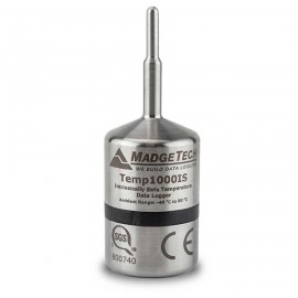 MadgeTech Temp1000IS-7-KR Submersible Intrinsically Safe Temperature Data Logger, 7&quot; probe, -40 to 176&amp;deg;F-