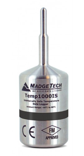 MadgeTech Temp1000IS-R1 I.S. Temperature Data Logger with Aluminum Enclosure-