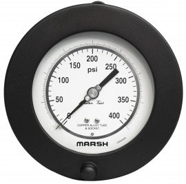 Marsh D1254 Precision Service Test Gauge, 4.5&quot;, 0 to 200 psi-