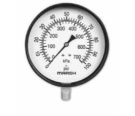 Marsh G22745 Low Pressure Diaphragm Gauge, 20 oz/in&amp;sup2;, 35" H&amp;#8322;O-