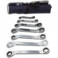 Martin Tools RBO7K Ensemble de cl&amp;eacute;s polygonales &amp;agrave; cliquet d&amp;eacute;port&amp;eacute;es, lot de 7, 25&amp;deg;-