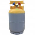 MasterCool 62010-60PK Refrigerant Recovery Cylinder, 30 lbs,  1/4&quot; FL-M, yellow/gray, 60-pack-
