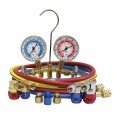 Mastercool 66636-AYF Dual Brass Manifold Gauge Set with 36&quot; standard hoses, R134a/R1234yf-