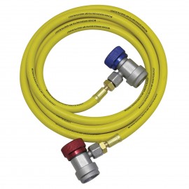 Mastercool 69889-SF HA A/C System Flush Hose Assembly with 8' hose, R134a-