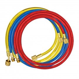 Mastercool 84722 72&amp;quot; Charging Hose with shut-off valve for R134a, yellow, 1/2 ACME-F x 1/2&amp;quot; ACME-F-