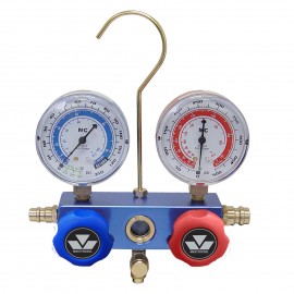 Mastercool 85103 2-Way Aluminum Block Manifold Gauge Set with 2-1/2&amp;quot; gauges, less hoses, R134a-