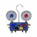 Mastercool 86103-G 4-Way Aluminum Manifold Gauge Set with protector guard, R134a-