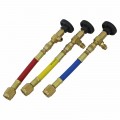 Mastercool 90259 Manual Shut-Off Valve Set, 90°, 1/4 x 1/4&quot;, 3-pack-