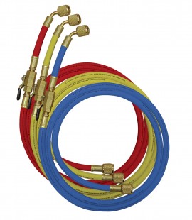 Mastercool 90262 Straight and Manual Shut-Off Valve Set, 1/4 x 1/4&quot;, 3-pack-