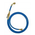 Mastercool 90263-60 Standard Hose with manual shut-off valve, 60&quot;, 1/4 x 1/4″, blue-