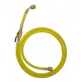 Mastercool 90264-36 Standard Hose with manual shut-off valve, 36&quot;, 1/4 x 1/4″, yellow-