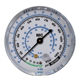 Mastercool 93350-G 2-1/2&amp;quot; Gauge with protector guard, low side, R12, R22, and R502-