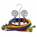 Mastercool 95661 2-Way Aluminum Manifold Set with 3 x 60&amp;quot; standard hose, 2-1/2&amp;quot; gauges-