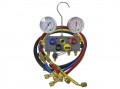 Mastercool 96472 4-Way 3/8&quot; B/V Manifold Gauge Set w/3-1/4&quot; Hoses w/Manual B/V 4-72&quot; Hoses/Gauge Size 2 1/2&quot;-