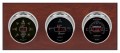 Maximum Blackwatch Three-Instrument Weather Station with mahogany panel, chrome case, silver dial-
