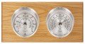 Maximum Catalina Two-Instrument Weather Station with oak panel, satin case, silver dial-