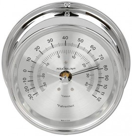 Maximum Criterion CRAC Outside Temperature Instrument, Chrome Case and Silver Dial-