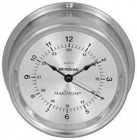 Maximum Meridian MEAN Horloge &amp;agrave; quartz, bo&amp;icirc;tier en nickel et cadran argent&amp;eacute;-