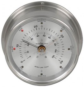 Maximum Maestro 2S MKAN 2-Scale Wind Speed and Direction, Nickel Case and Silver Dial-