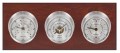 Maximum Newport 2S Three-Instrument Weather Station with mahogany panel, satin case, silver dial-