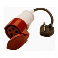 Megger 1000-770 5-Pin-to-BS 16A Adapter Lead, 415V-