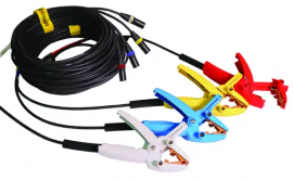 Megger 2008-007-30 3Ø Universal Shielded X-Lead, 10 A, 30' (9 m), black jacket, yellow clamp-