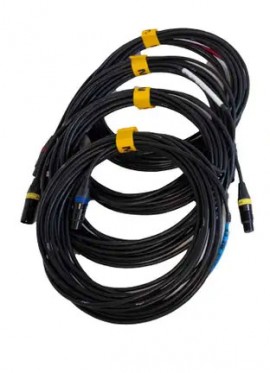 Megger 2008-301-30X 3Ø Universal X Test Lead Extension Set, black jacket with clamps, 10 A, 30', 4-pack-