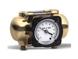 Meriam 11261 Differential Pressure Gauge, 6&quot;, Brass-
