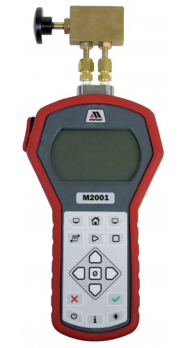 Meriam M2001 Rotary Gas Meter Tester with push-to-read valve, -1 to 1 psid, 28 inH&lt;sub&gt;2&lt;/sub&gt;O-