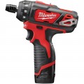 Milwaukee 2406-22 Ensemble de tournevis &amp;agrave; 2 vitesses hexagonale M12, 12 V, 6.35 mm, 6.98 m-lbs-