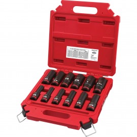 Milwaukee 49-66-7011 Ensemble de douilles Impact Duty<sup>MC</sup>, entra&amp;icirc;nement 12.7 mm, SAE, lot de 12-
