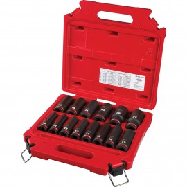 Milwaukee 49-66-7014 Ensemble de douilles Impact Duty<sup>MC</sup>, prise 12.7 mm, m&amp;eacute;trique, lot de 14-