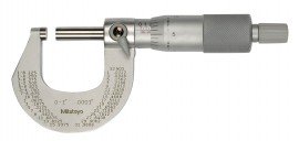 Mitutoyo 102-327-10 101 Series Outside Micrometer, 0 to 1&quot;, Ratchet Stop-