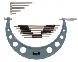 Mitutoyo 104-138 Series 104 Outside Micrometer with interchangeable anvils, 6 to 12&amp;quot;, imperial-