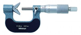 Mitutoyo 114-124 Microm&amp;egrave;tre &amp;agrave; enclume en V pour outils &amp;agrave; 5 cannelures, 65 &amp;agrave; 85 mm-