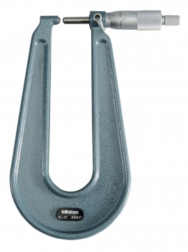 Mitutoyo 118-120 Series 118 Sheet Metal Micrometer, 0 to 1&amp;quot;, 6.3&amp;quot; throat-