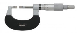 Mitutoyo 122-161-10 Carbide-Tipped Blade Micrometer, 0 to 25 mm-