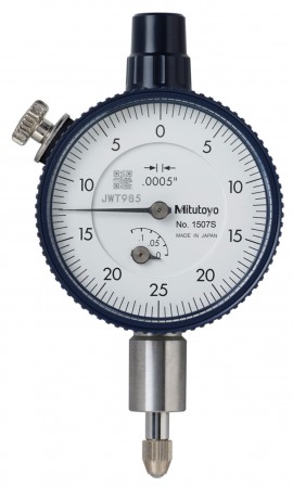Mitutoyo 1507A Series 1 Compact Dial Indicator, 0.125&amp;quot;, 0.0005&amp;quot; graduation-